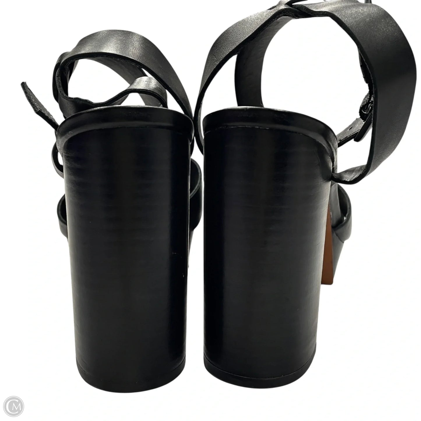 Sandals Heels Block By Franco Sarto In Black, Size: 11