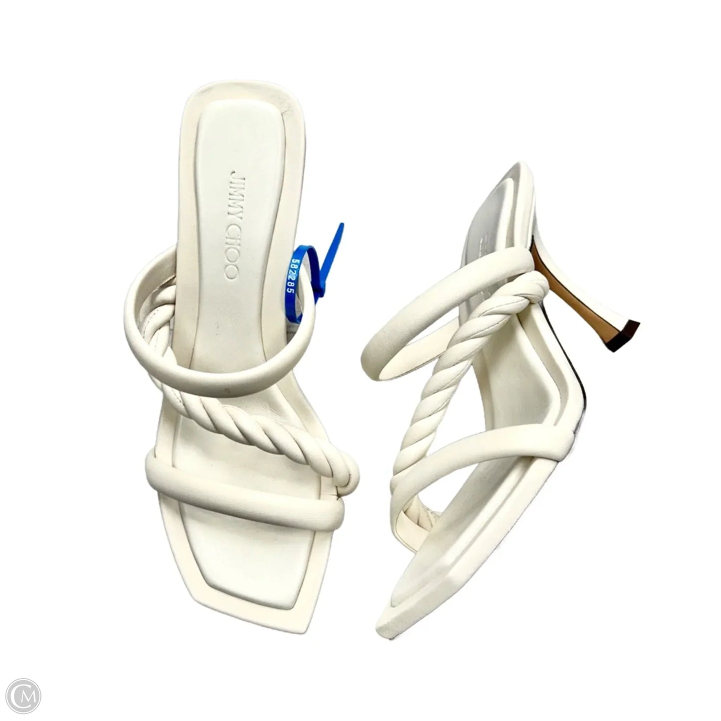 Shoes Luxury Designer By Jimmy Choo In Cream, Size: 7.5