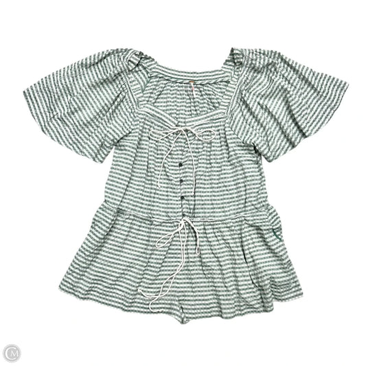 Romper By Free People In Green & White, Size: L