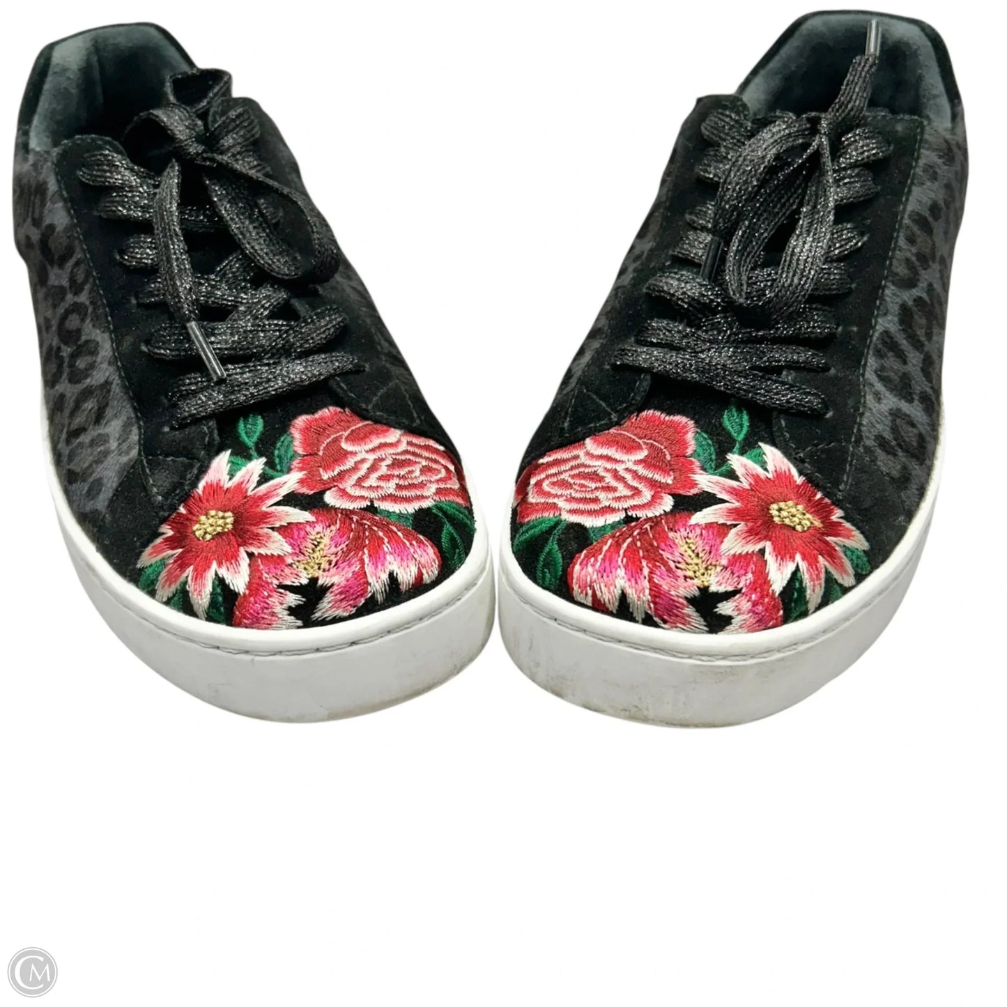 Shoes Sneakers By Johnny Was In Black & Red, Size: 7