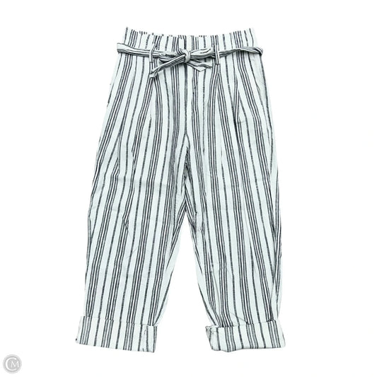 Pants Linen By Madewell In Blue & White, Size: 4
