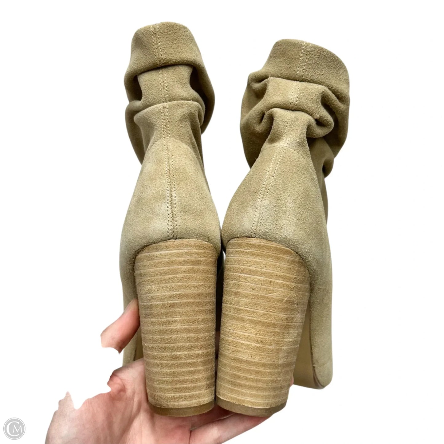 Boots Ankle Heels By Nine West In Beige, Size: 8