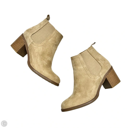 Boots Ankle Heels By Sonoma In Tan, Size: 8.5