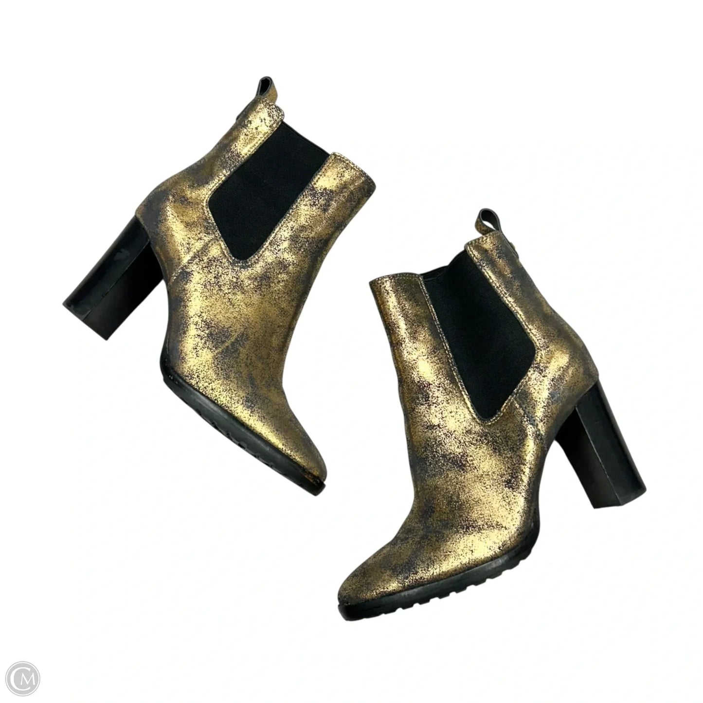 Boots Ankle Heels By Lauren By Ralph Lauren In Gold, Size: 6.5
