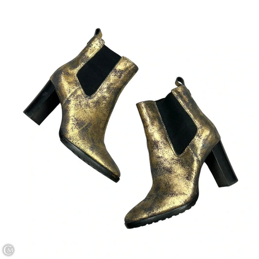 Boots Ankle Heels By Lauren By Ralph Lauren In Gold, Size: 6.5