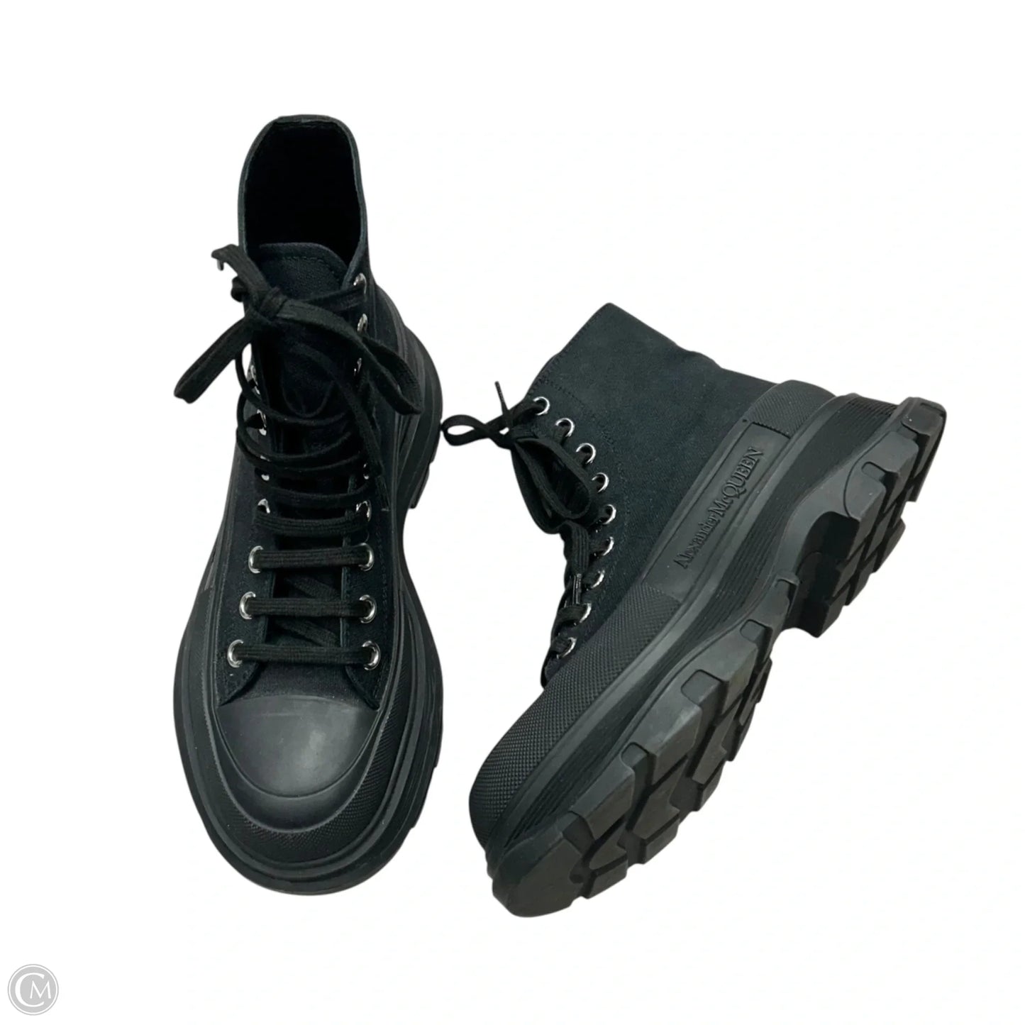 Shoes Luxury Designer By Alexander Mcqueen In Black, Size: 8