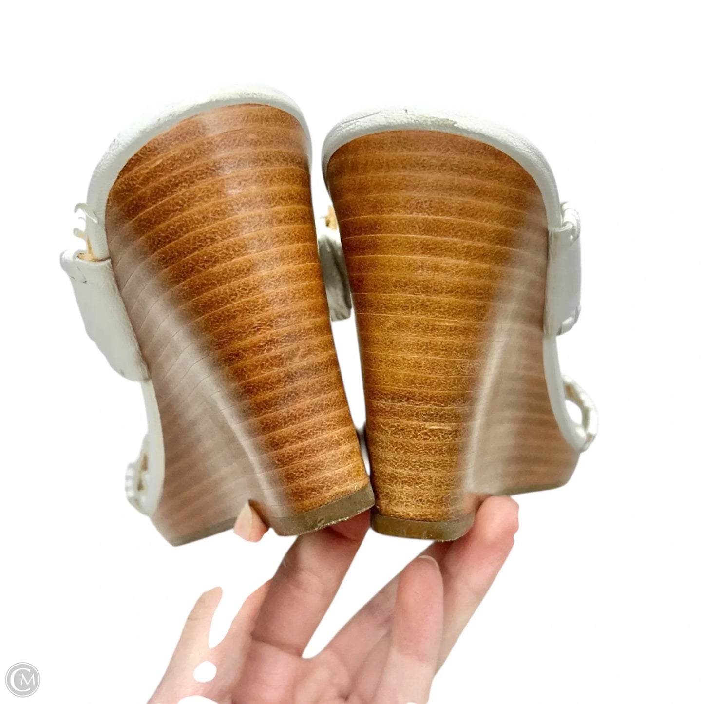 Sandals Heels Wedge By Jack Rogers In White, Size: 6.5