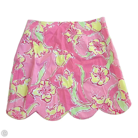 Skirt Designer By Lilly Pulitzer In Pink & Yellow, Size: 2