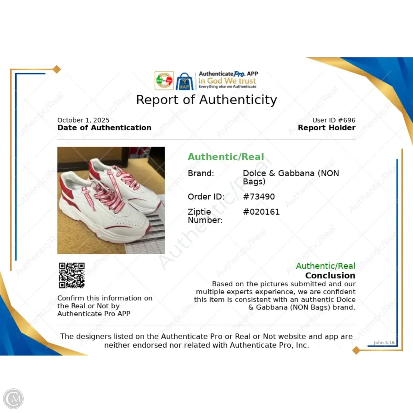 Shoes Luxury Designer By Dolce And Gabbana In Red & White, Size: 9.5