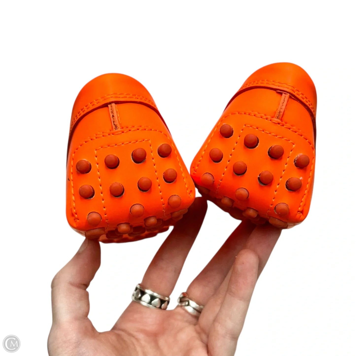 Shoes Luxury Designer By Tods In Neon Orange, Size: 6