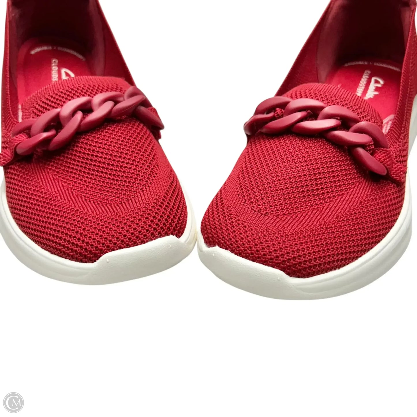 Shoes Flats By Clarks In Red, Size: 7