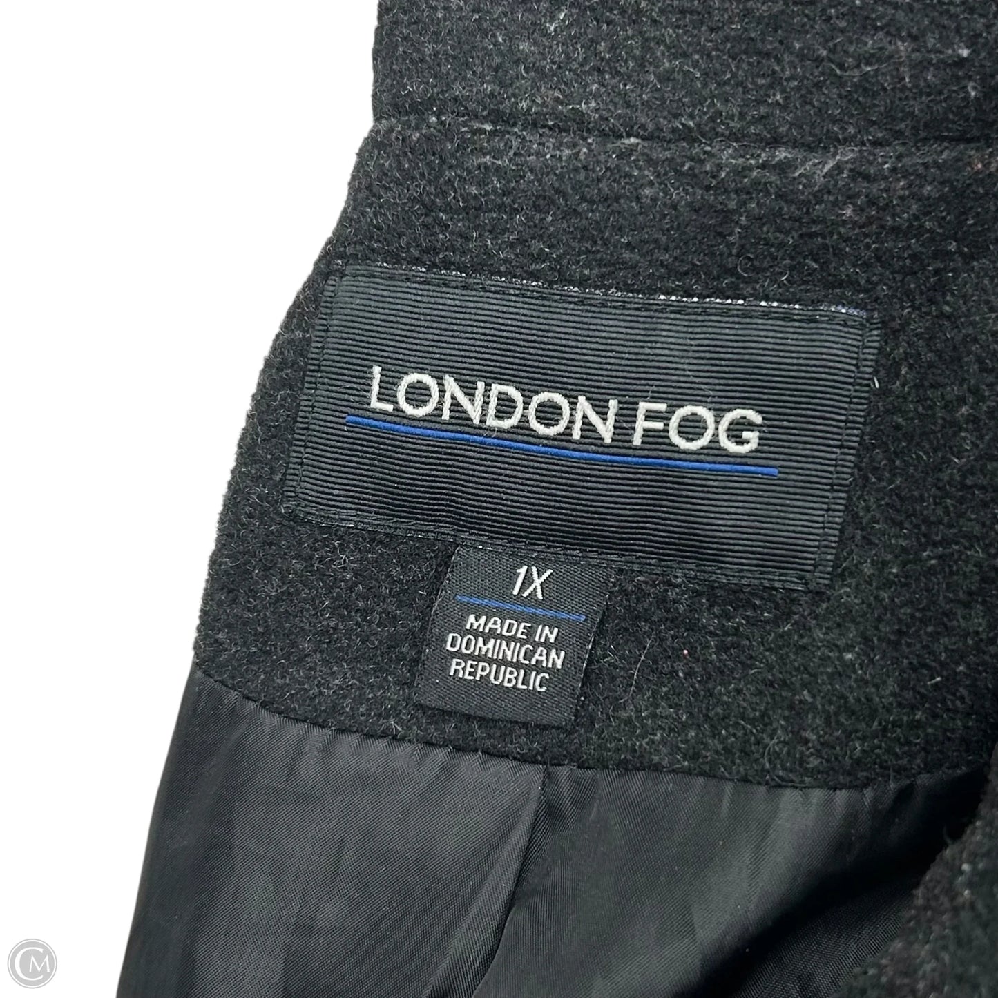 Coat Peacoat By London Fog In Black, Size: 1x