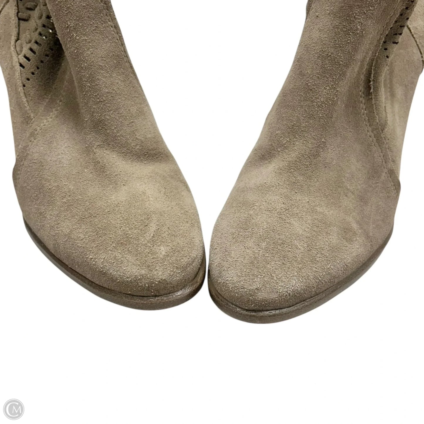 Boots Ankle Heels By Vince Camuto In Taupe, Size: 9.5