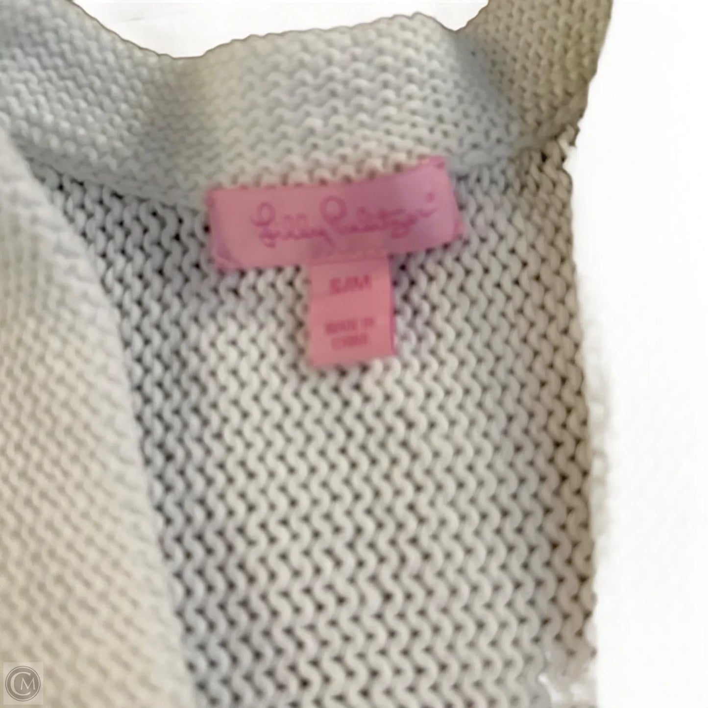 Sweater Cardigan Designer By Lilly Pulitzer In White, Size: S