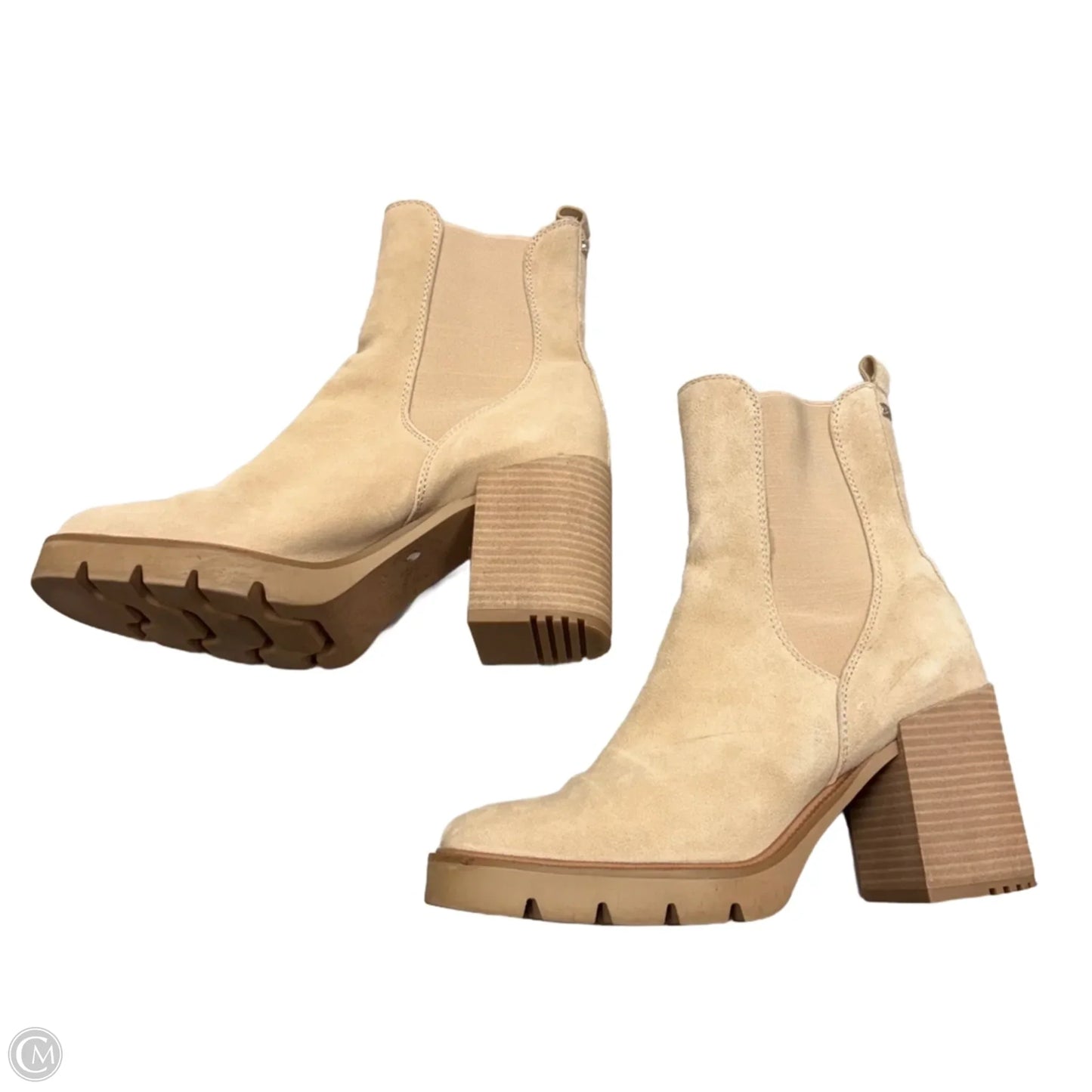 Boots Ankle Heels By Sam Edelman In Beige, Size: 9