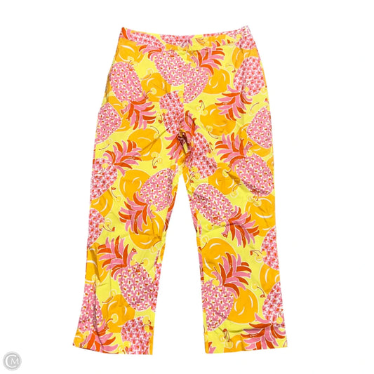 Pants Designer By Lilly Pulitzer In Orange & Yellow, Size: 6