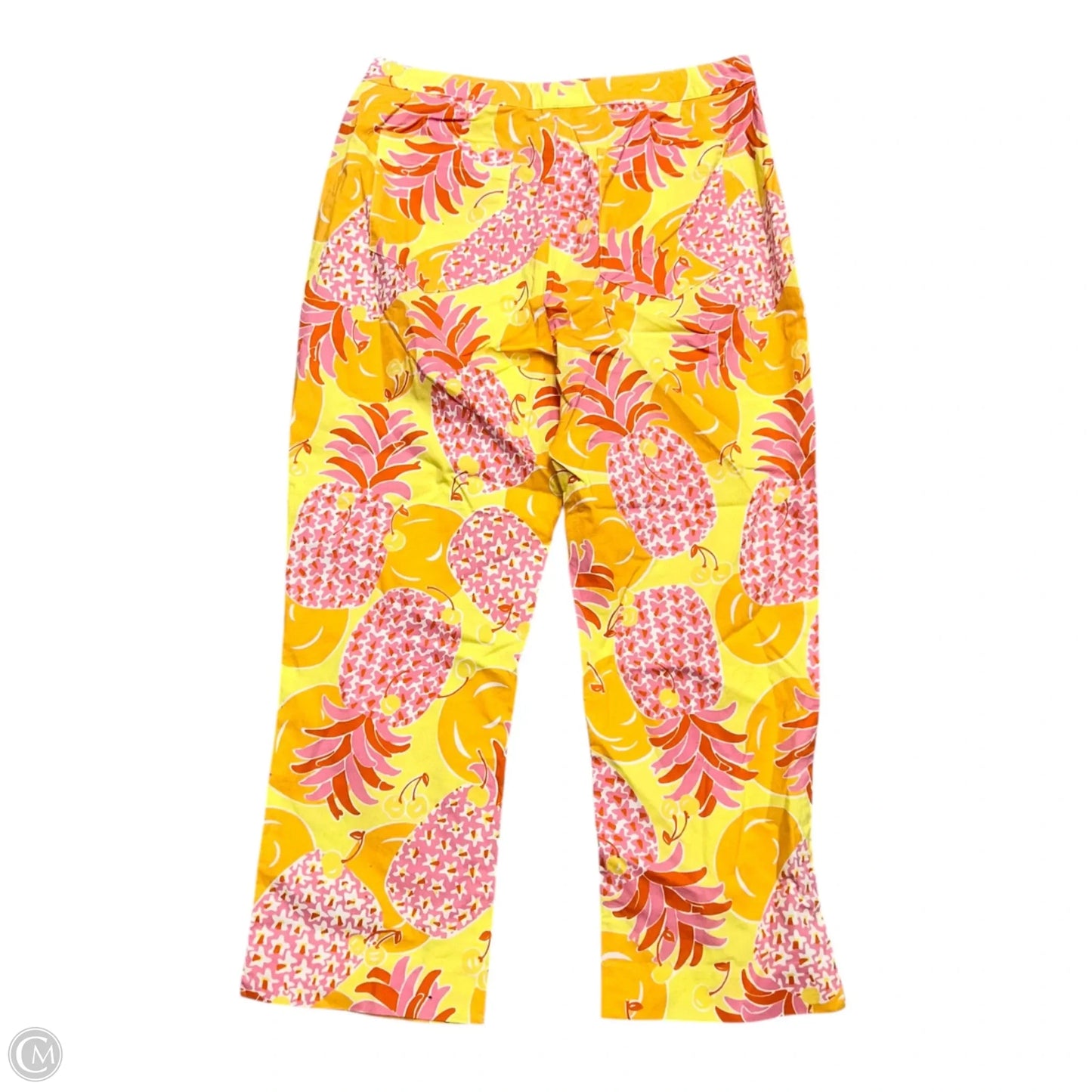 Pants Designer By Lilly Pulitzer In Orange & Yellow, Size: 6