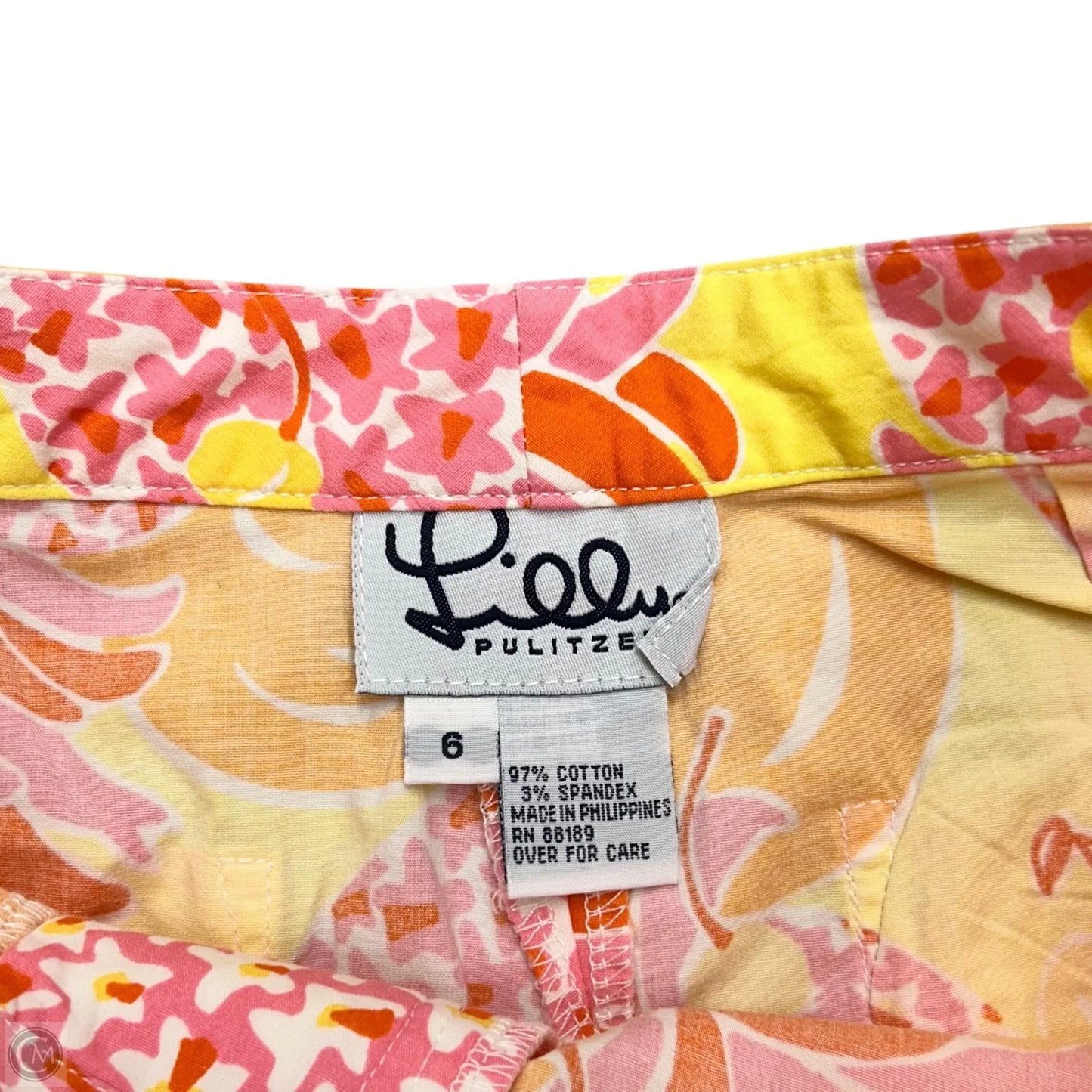 Pants Designer By Lilly Pulitzer In Orange & Yellow, Size: 6