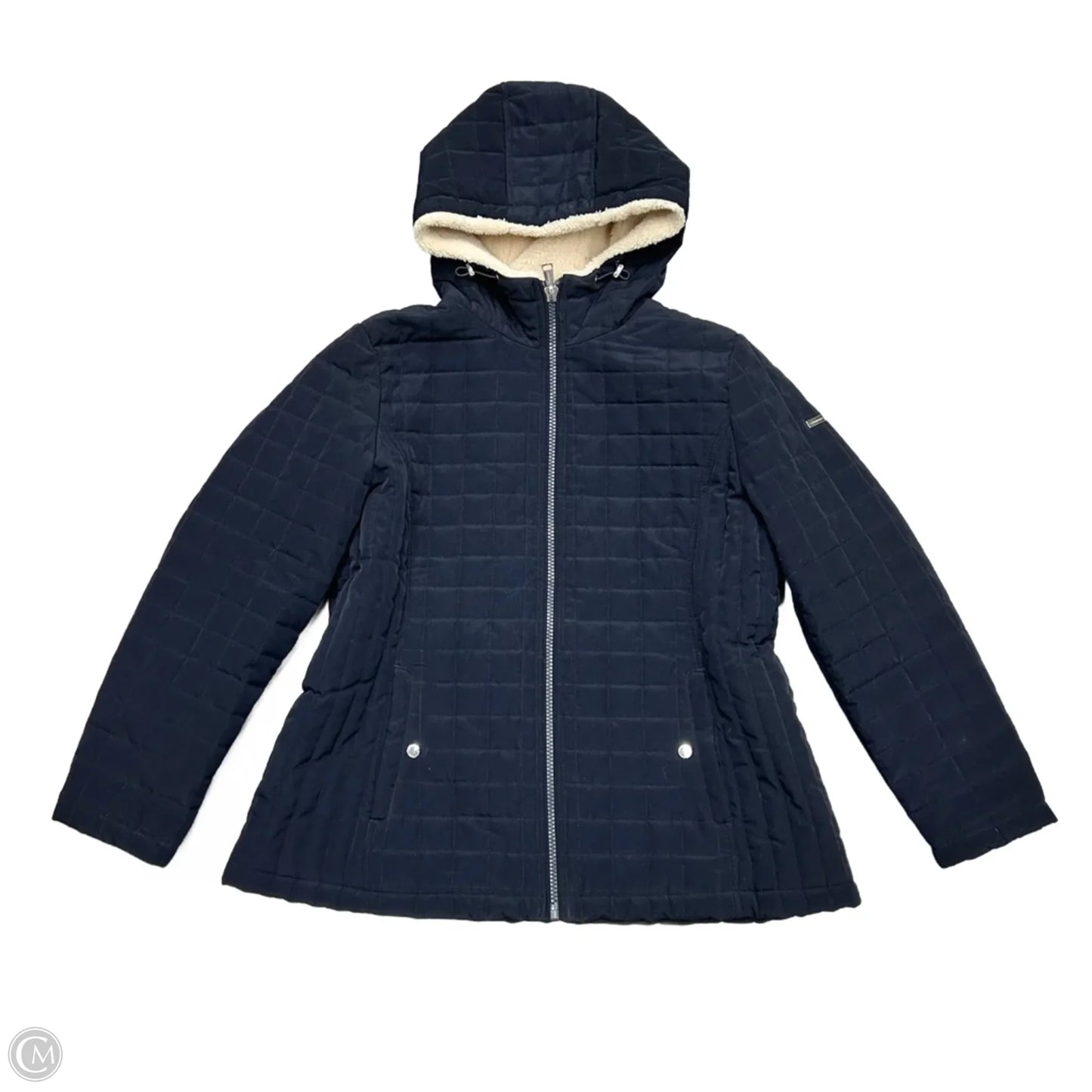 Coat Puffer & Quilted By Laundry In Navy, Size: Xl