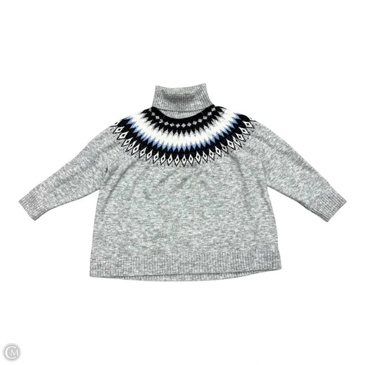 Sweater By Aspen In Black & Grey, Size: 3x