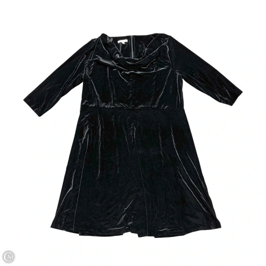 Dress Party Midi By Talbots In Black, Size: 2x
