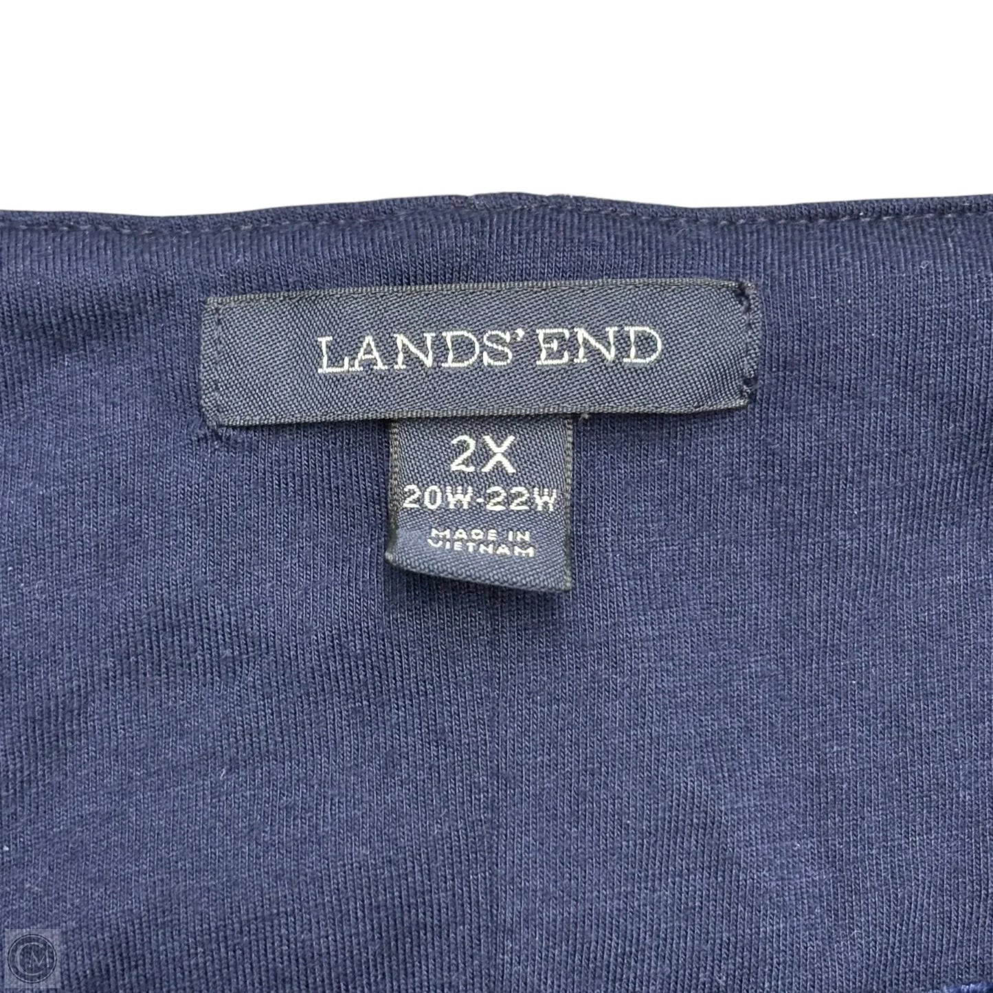 Dress Party Midi By Lands End In Navy, Size: 2x