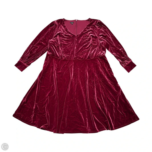 Dress Party Midi By Talbots In Maroon, Size: 2x