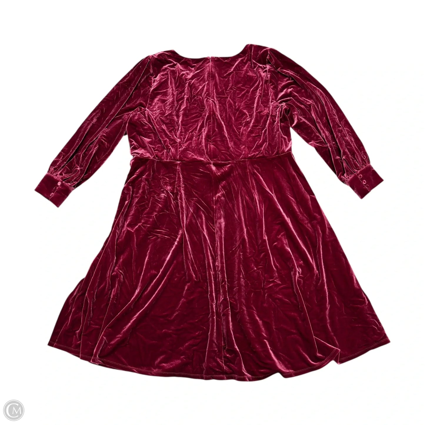 Dress Party Midi By Talbots In Maroon, Size: 2x