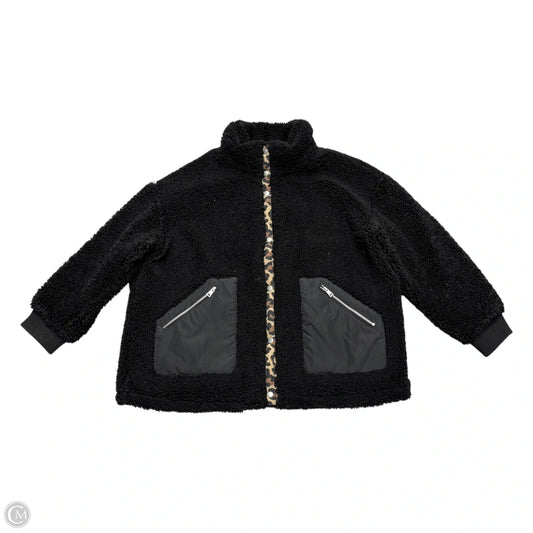Coat Faux Fur & Sherpa By Levis In Black, Size: 2x