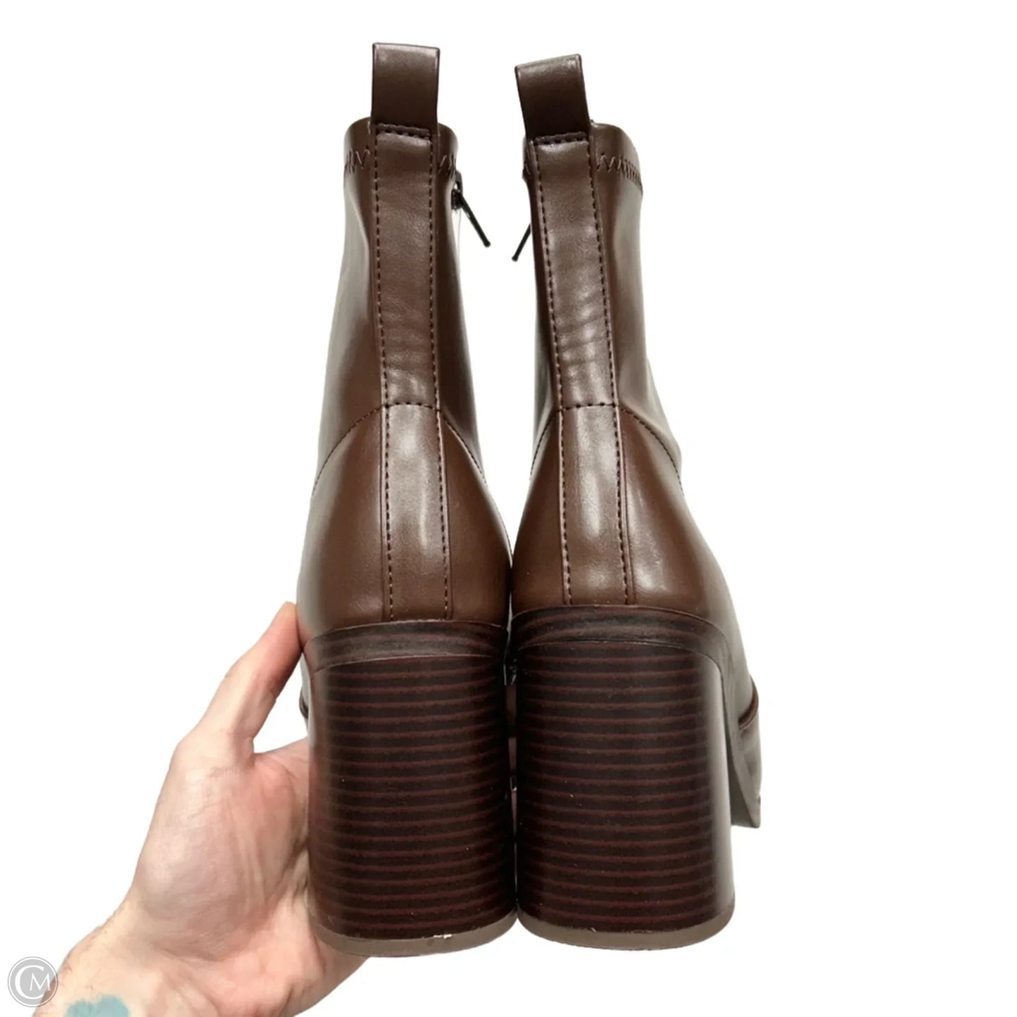 Boots Ankle Heels By Lc Lauren Conrad In Brown, Size: 7