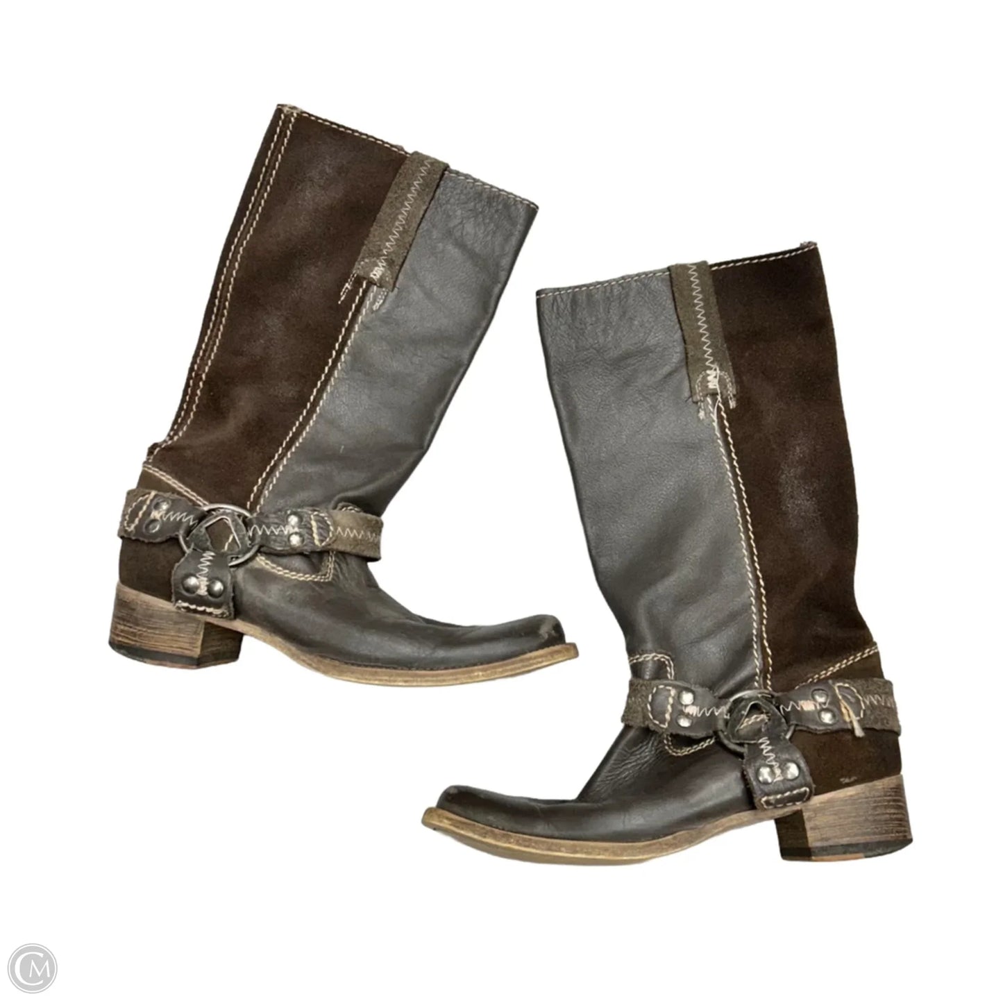 Boots Mid-calf Heels By Bed Stu In Brown, Size: 6.5