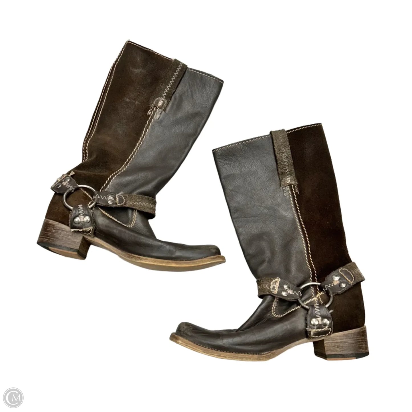 Boots Mid-calf Heels By Bed Stu In Brown, Size: 6.5