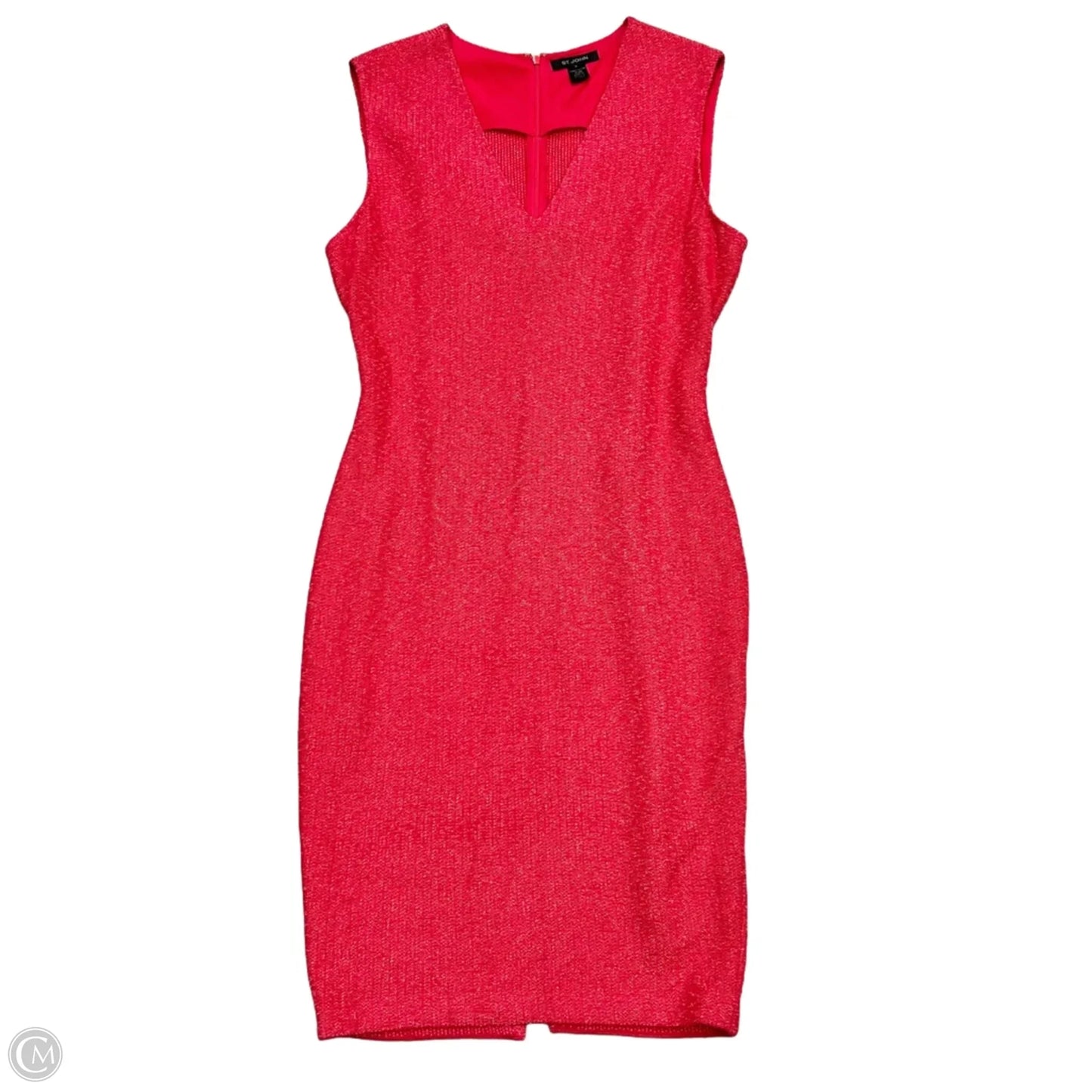 Dress Luxury Designer By St John Collection In Red, Size: L