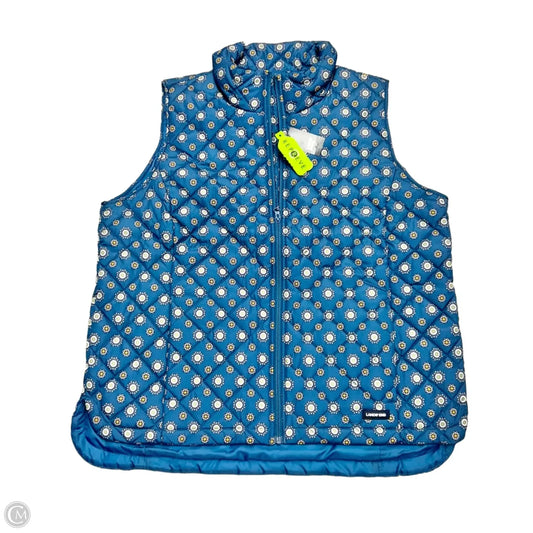 Vest Puffer & Quilted By Lands End In Blue & White, Size: Xl