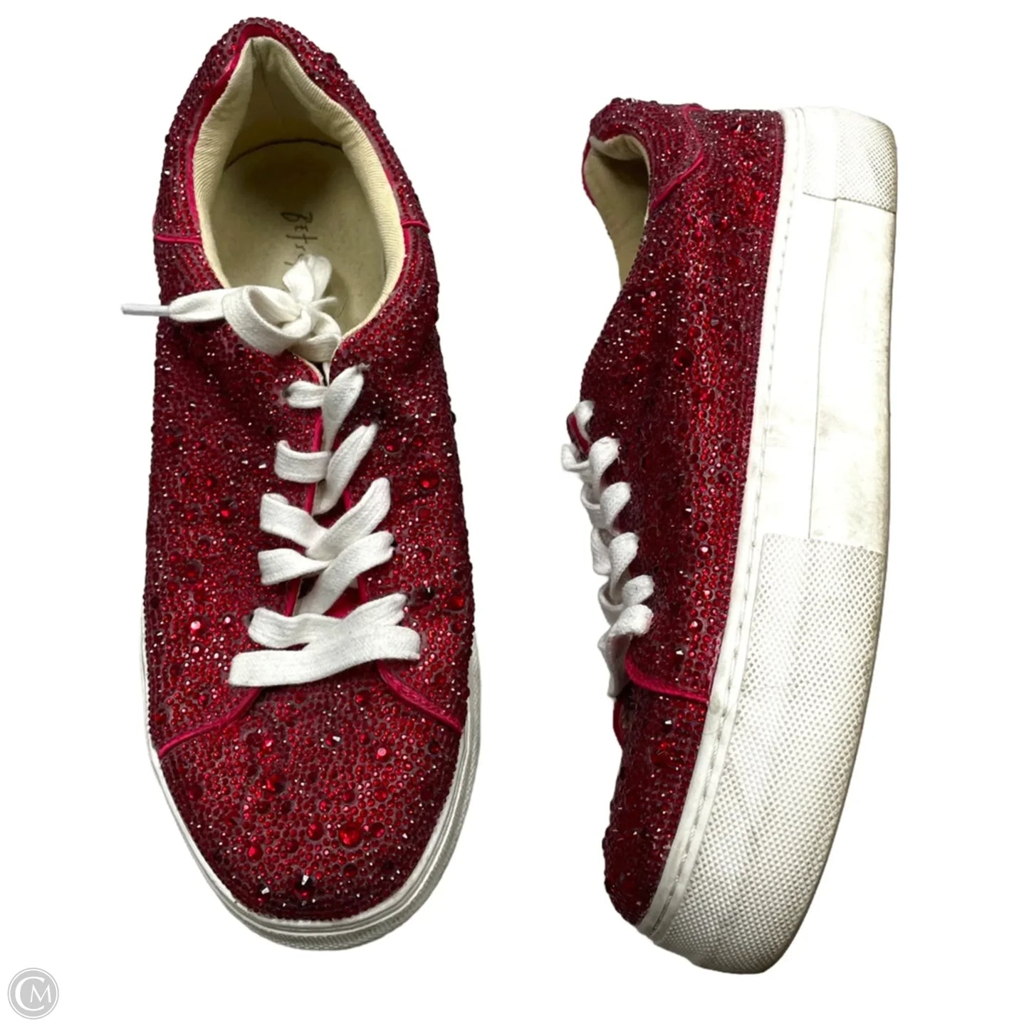 Shoes Sneakers Platform By Betsey Johnson In Red, Size: 8