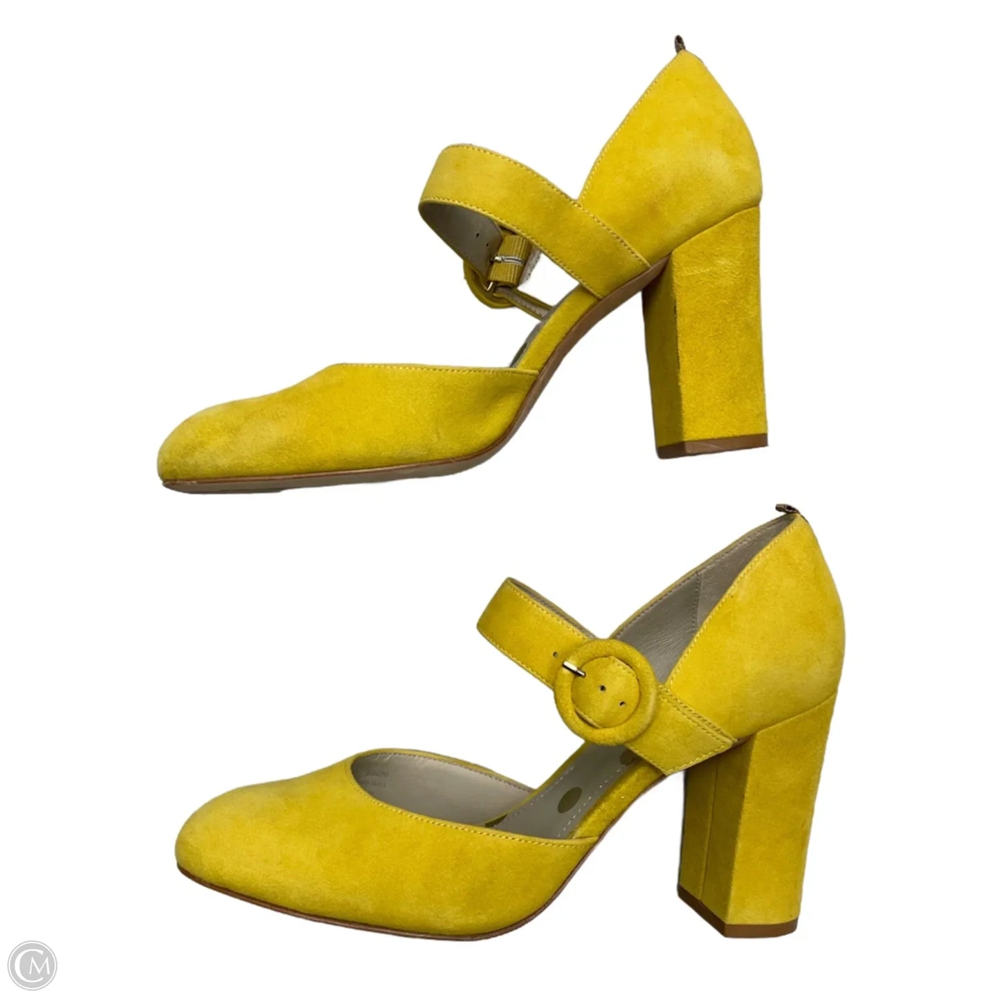 Shoes Heels Block By Boden In Yellow, Size: 10.5