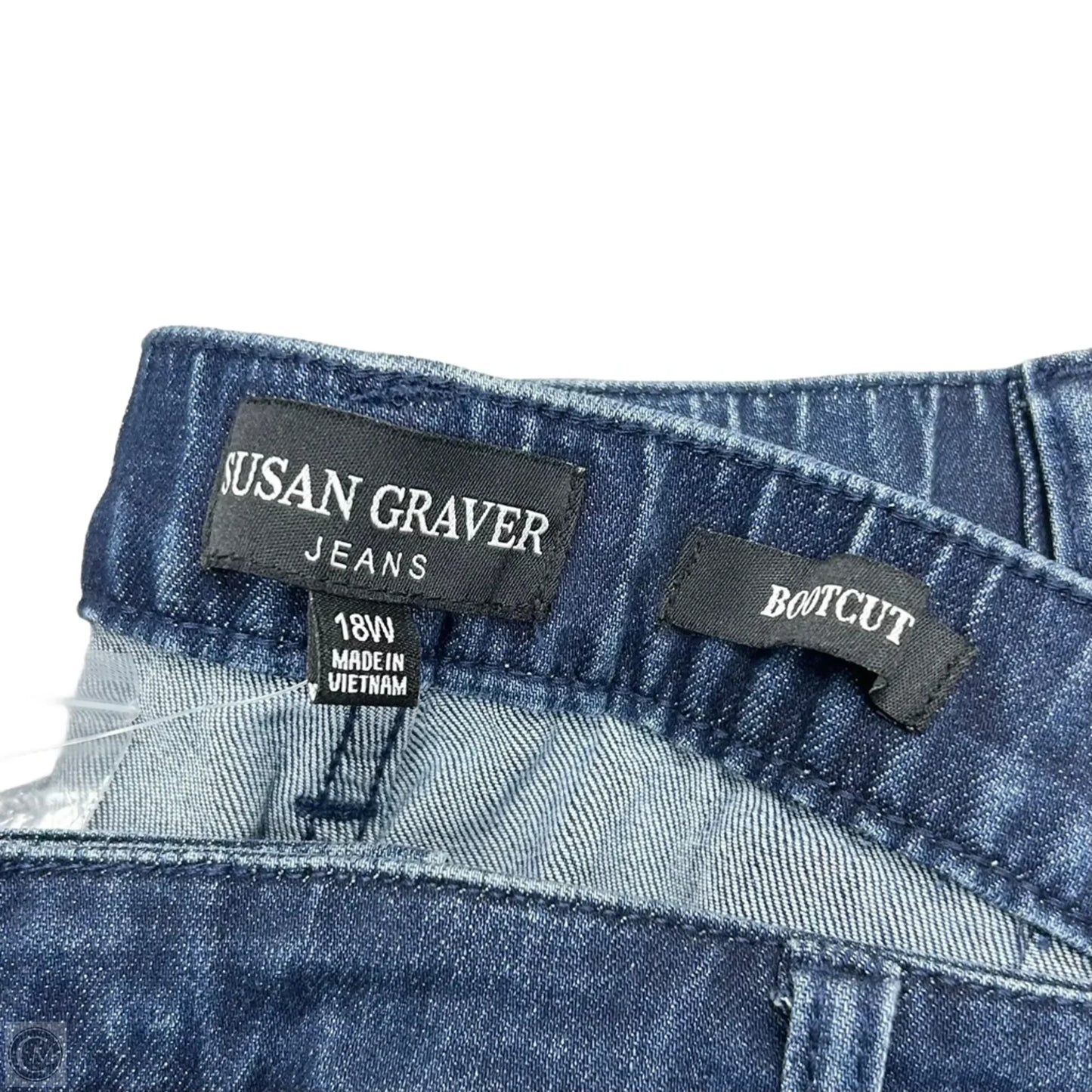 Jeans Boot Cut By Susan Graver In Blue Denim, Size: 18