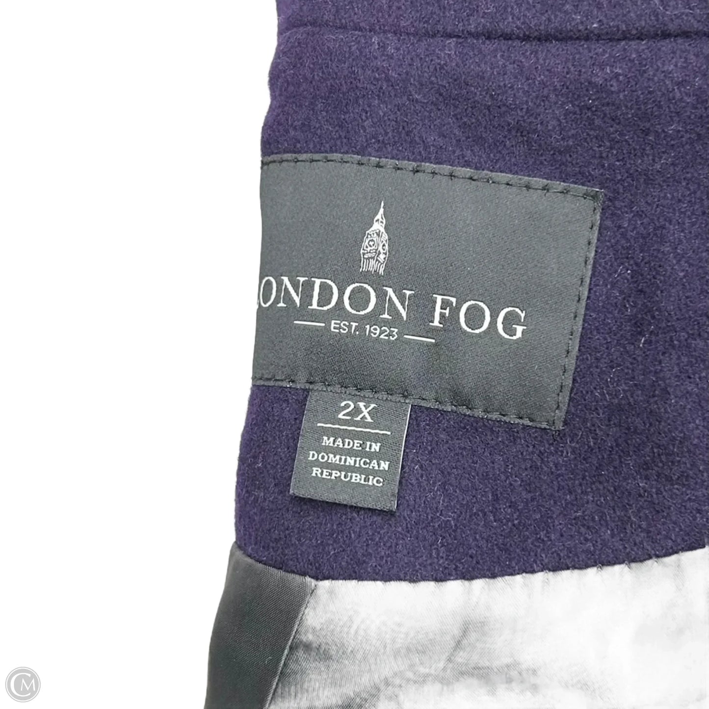 Coat Peacoat By London Fog In Purple, Size: 2x