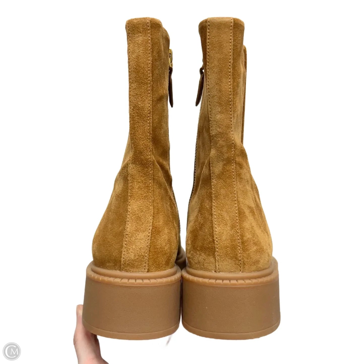 Boots Ankle Heels By Vince In Tan, Size: 9