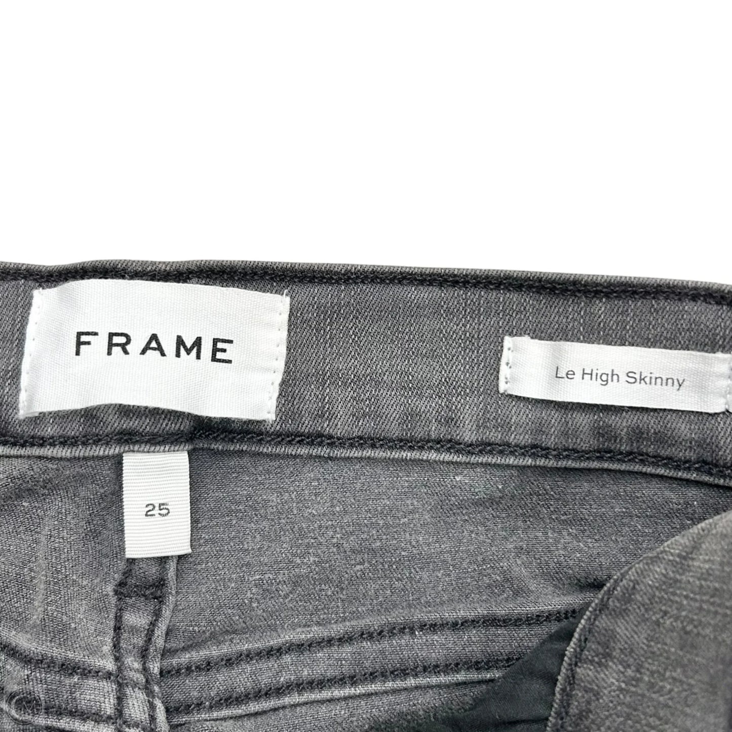 Jeans Skinny By Frame In Grey Denim, Size: 0