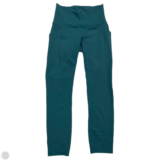 Athletic Leggings By Lululemon In Teal, Size: S