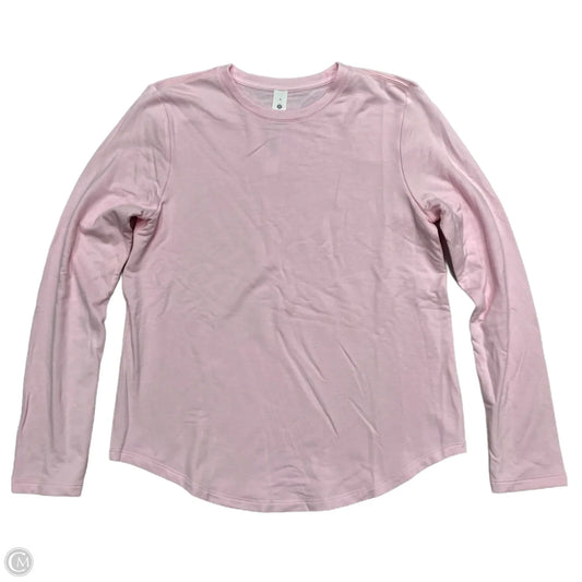 Athletic Top Long Sleeve Crewneck By Lululemon In Pink, Size: S