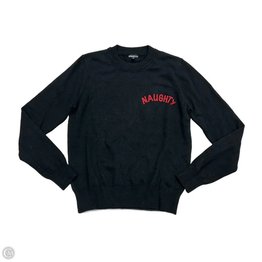 Sweatshirt Crewneck By Minnie Rose In Black, Size: S