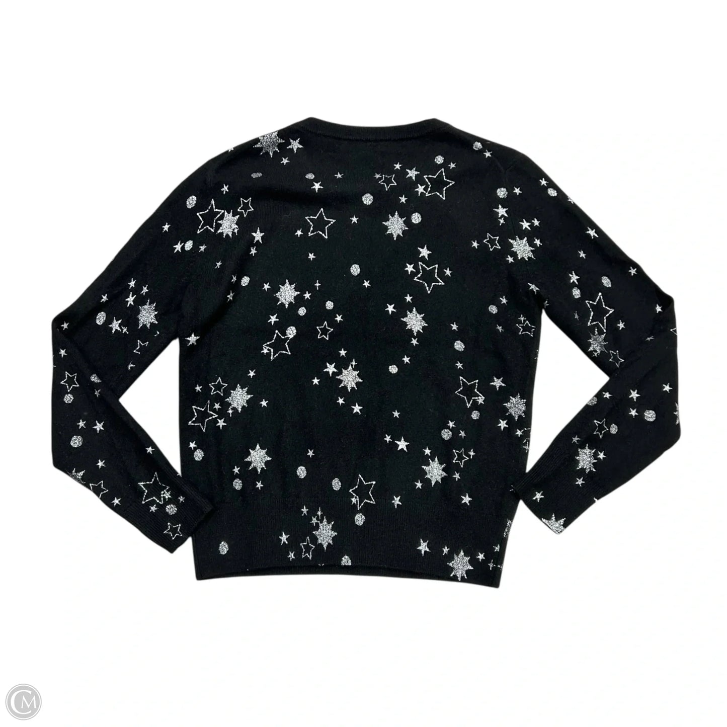 Sweater Cashmere By White And Warren In Black & Silver, Size: S