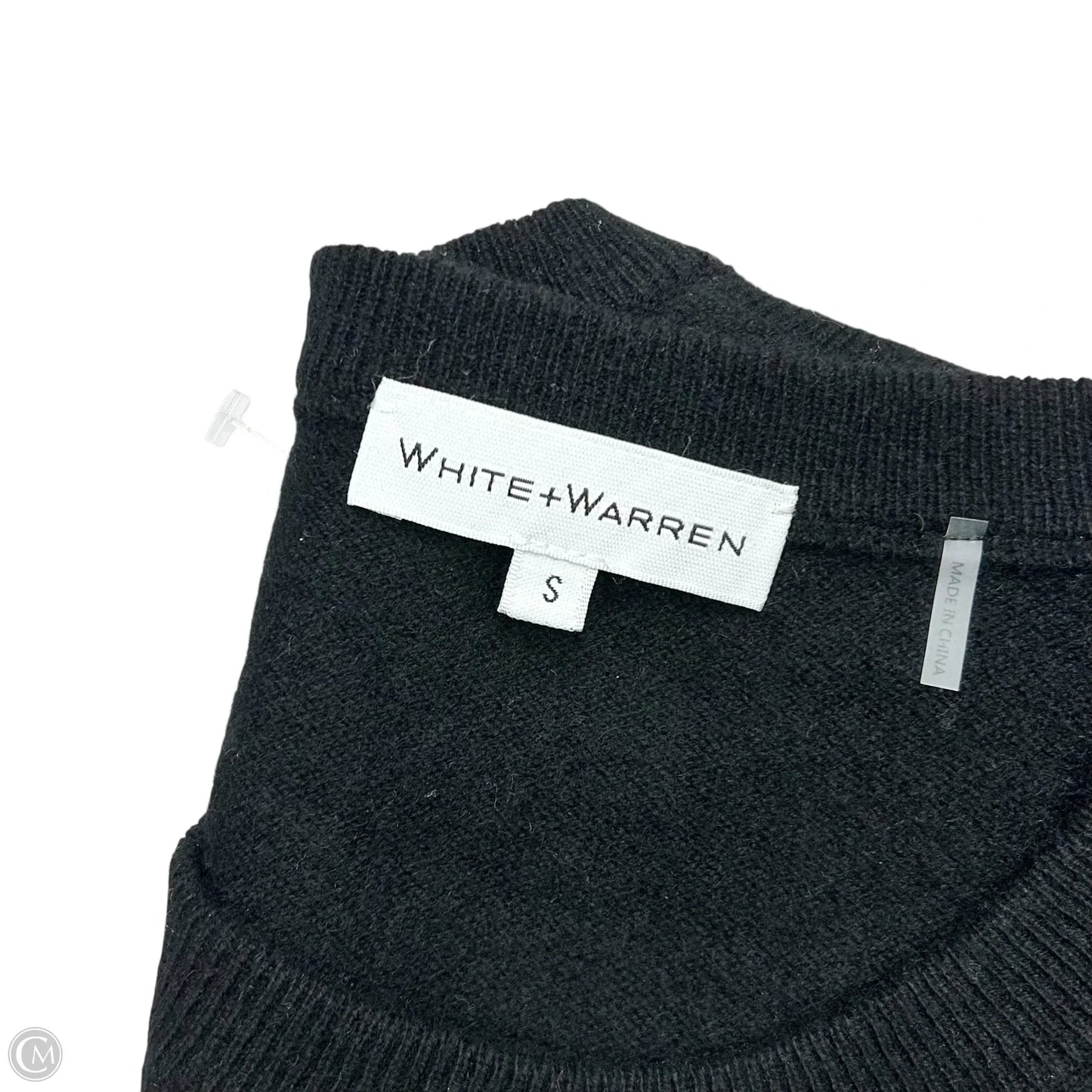 Sweater Cashmere By White And Warren In Black & Silver, Size: S