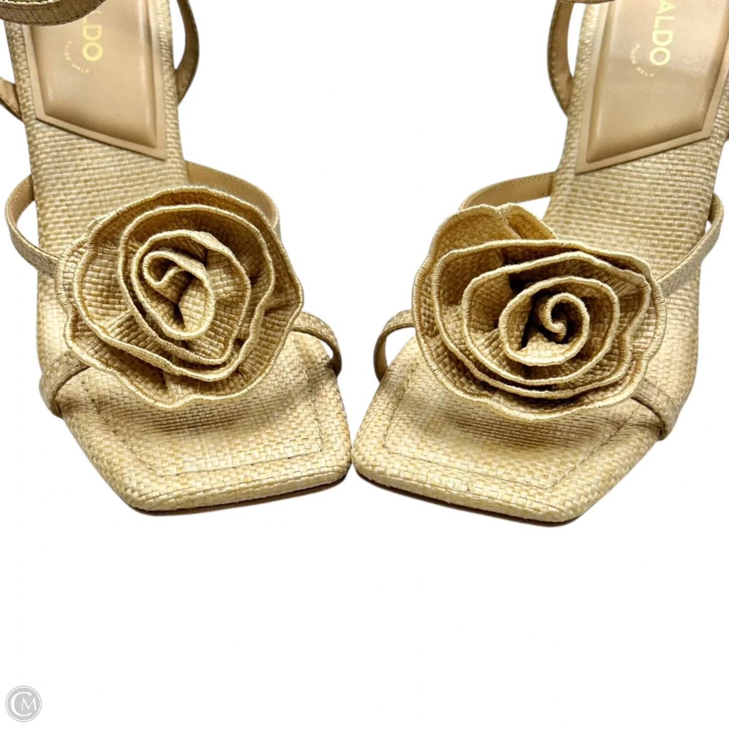 Sandals Heels Block By Aldo In Tan, Size: 9