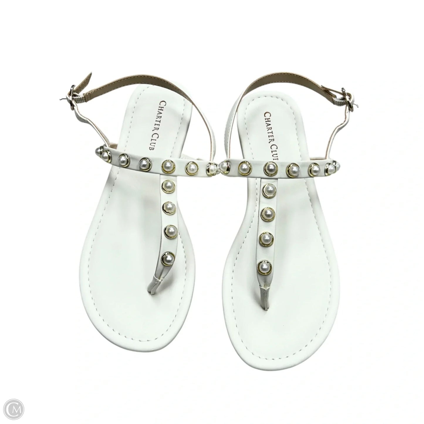 Sandals Flats By Charter Club In White, Size: 7