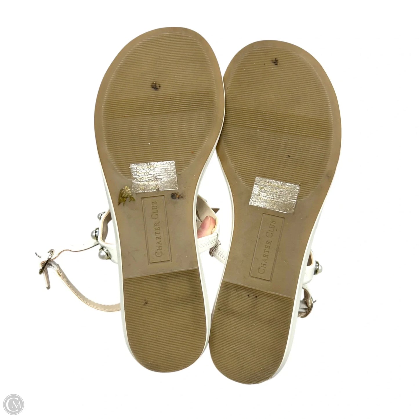 Sandals Flats By Charter Club In White, Size: 7