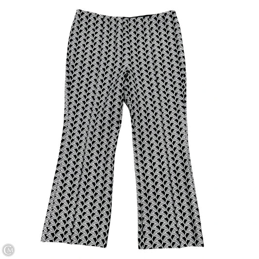 Pants Wide Leg By Maeve In Black & White, Size: L