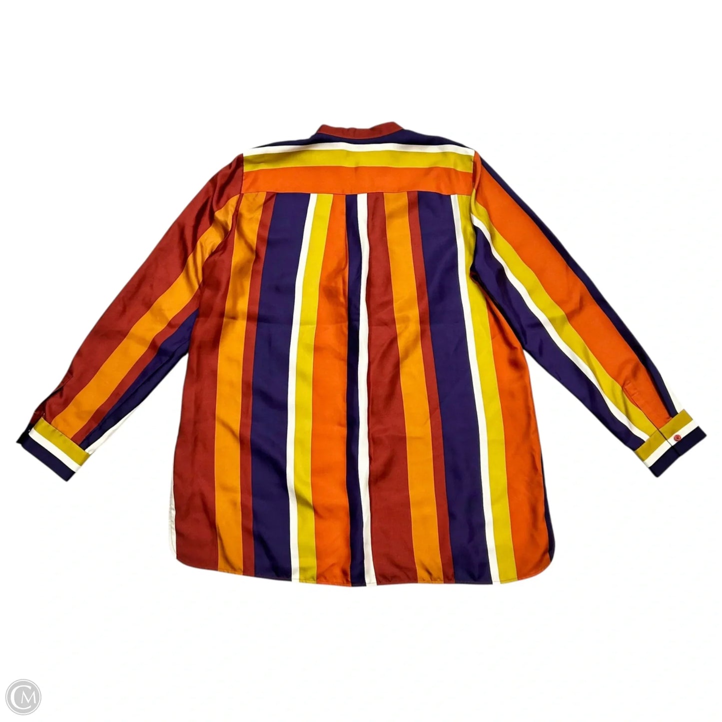 Top Long Sleeve Designer By Lafayette 148 In Striped Pattern, Size: L